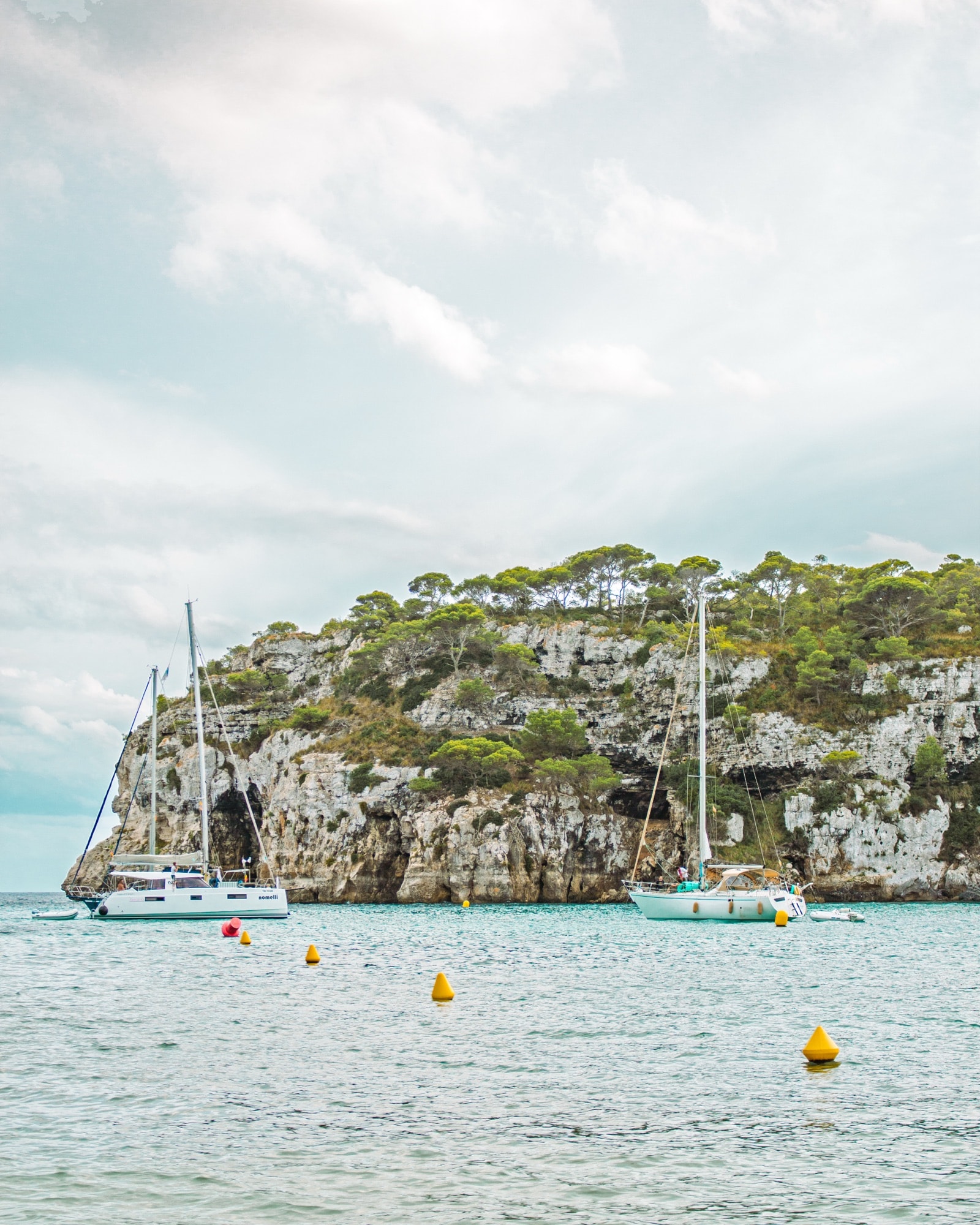 Cove with pines on the cliffs