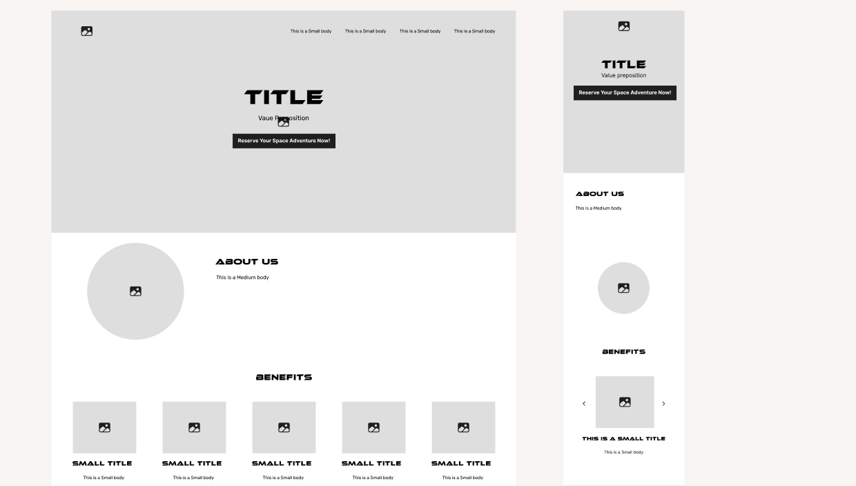 Mid-fidelity wireframes in Figma