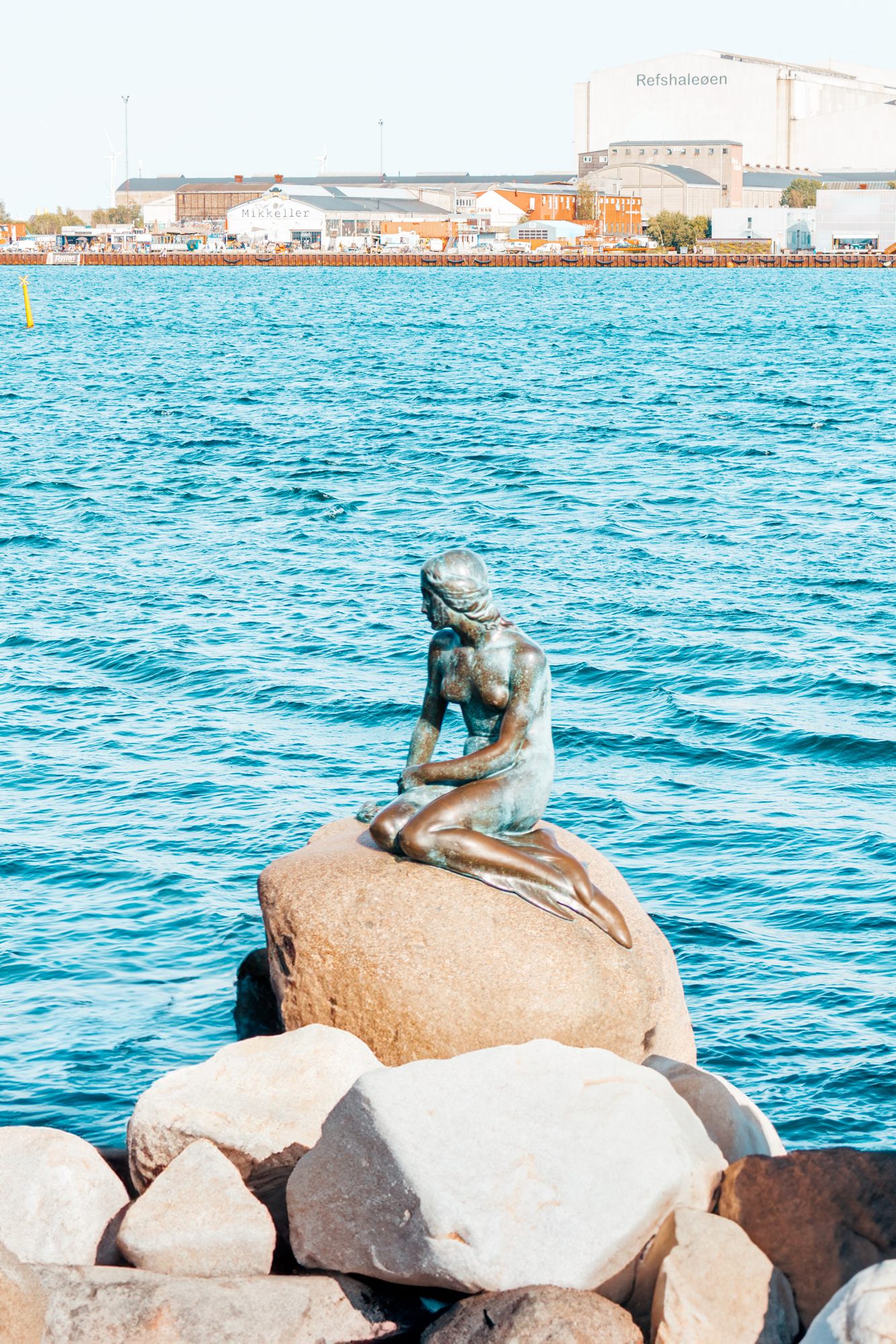 The Little Mermaid on her rock